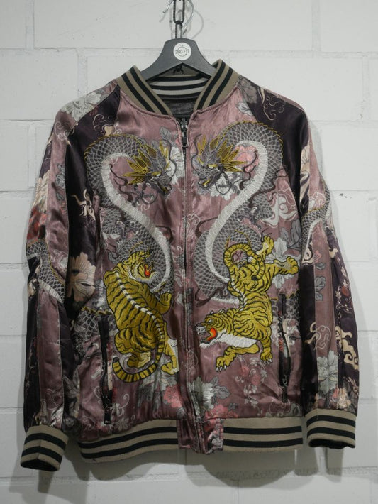 Vintage Jacke mit Drachenmotiv Gr. XS-S