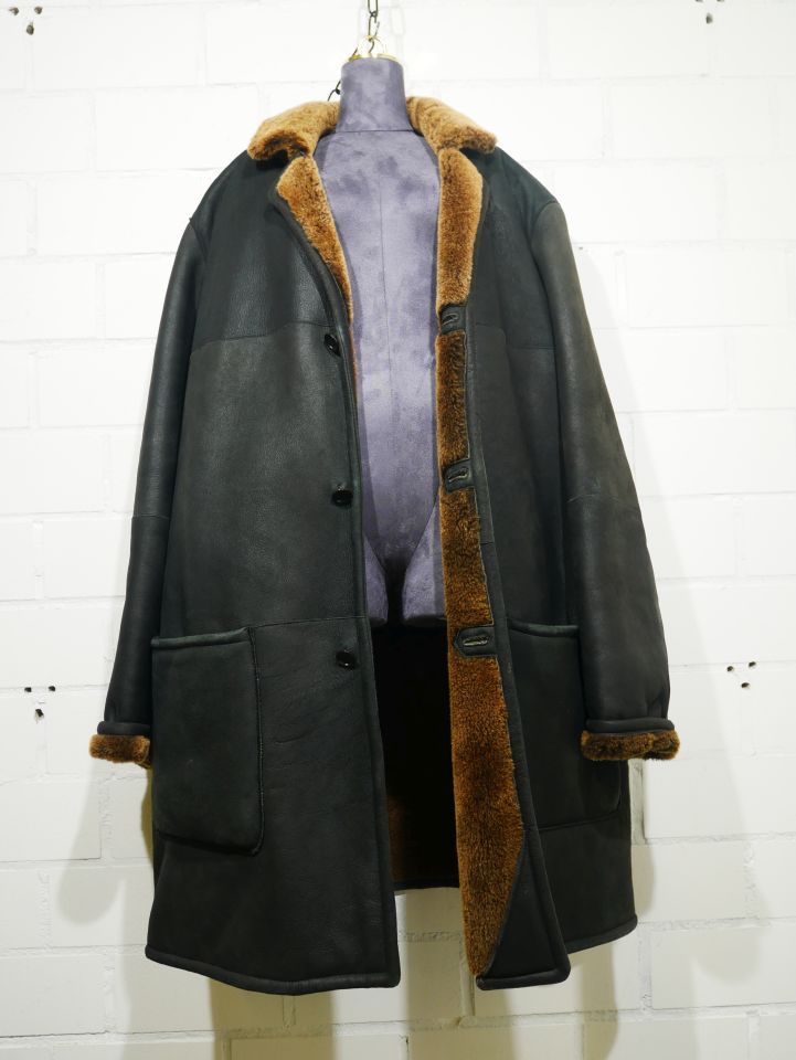 Pierre Cardin Leder Mantel mit Fell
